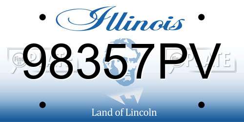98357PV Illinois License Plate