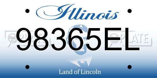 98365EL Illinois License Plate