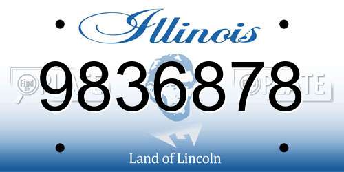 9836878 Illinois License Plate