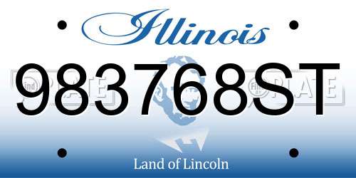 983768ST Illinois License Plate