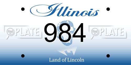984 Illinois License Plate