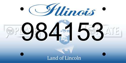 984153 Illinois License Plate