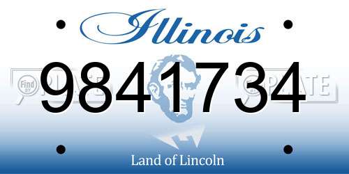 9841734 Illinois License Plate
