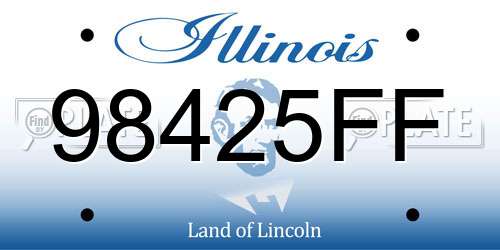 98425FF Illinois License Plate