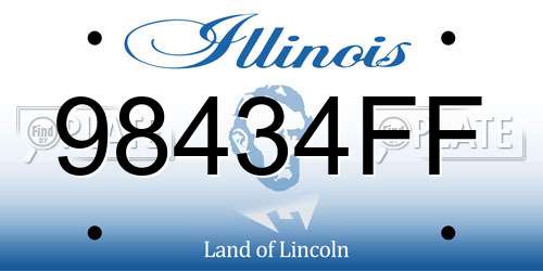 98434FF Illinois License Plate