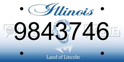 9843746 Illinois License Plate