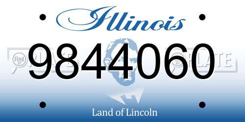 9844060 Illinois License Plate