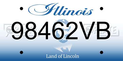 98462VB Illinois License Plate