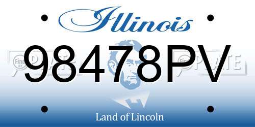 98478PV Illinois License Plate
