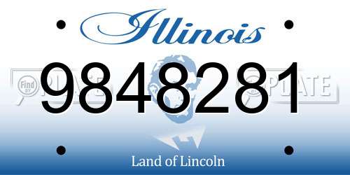 9848281 Illinois License Plate