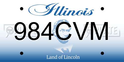 984CVM Illinois License Plate