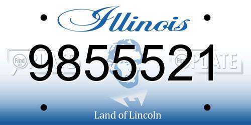 9855521 Illinois License Plate