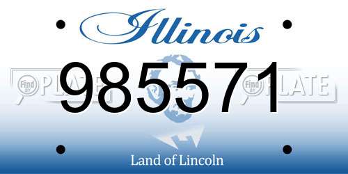 985571 Illinois License Plate