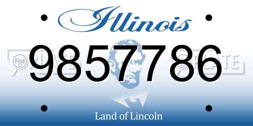 9857786 Illinois License Plate