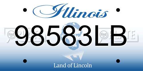98583LB Illinois License Plate