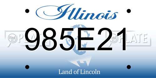 985E21 Illinois License Plate