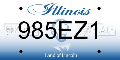 985EZ1 Illinois License Plate