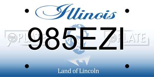 985EZI Illinois License Plate