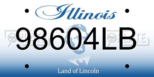 98604LB Illinois License Plate