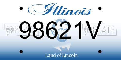 98621V Illinois License Plate