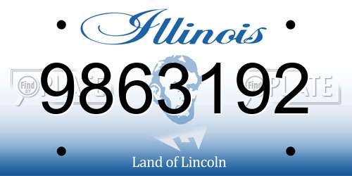 9863192 Illinois License Plate