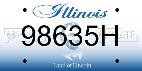 98635H Illinois License Plate