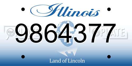 9864377 Illinois License Plate