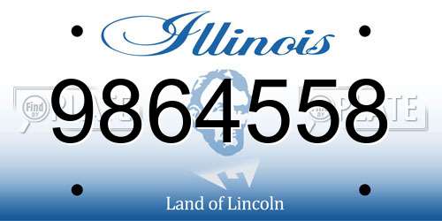 9864558 Illinois License Plate