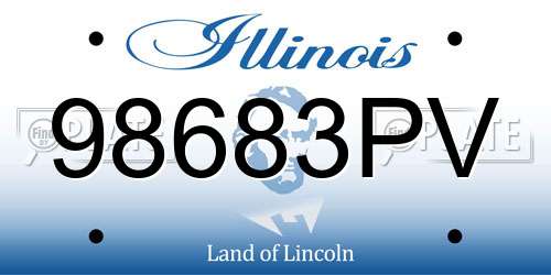 98683PV Illinois License Plate