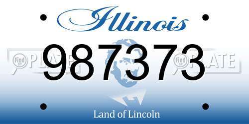 987373 Illinois License Plate