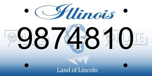 9874810 Illinois License Plate