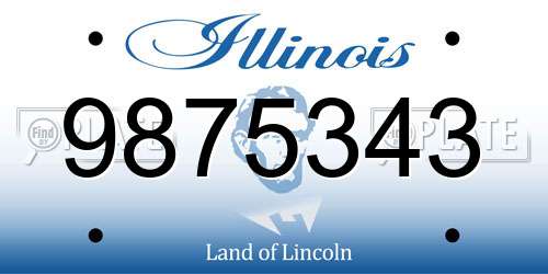 9875343 Illinois License Plate