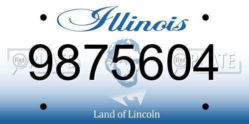 9875604 Illinois License Plate