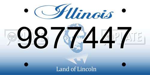 9877447 Illinois License Plate