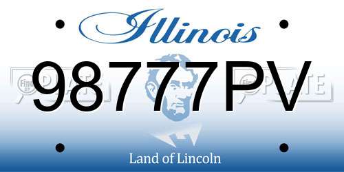 98777PV Illinois License Plate