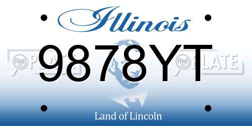 9878YT Illinois License Plate