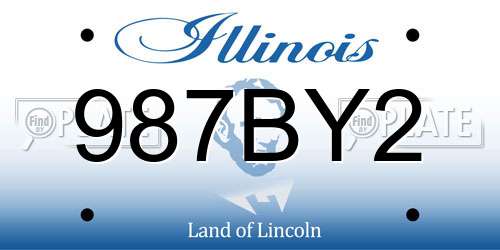 987BY2 Illinois License Plate