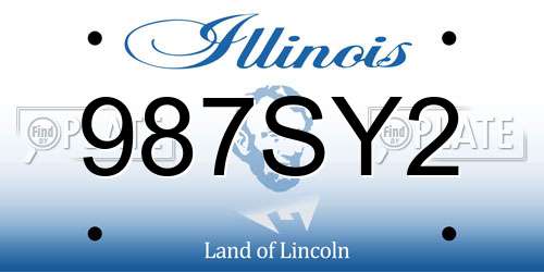 987SY2 Illinois License Plate