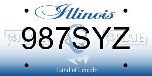987SYZ Illinois License Plate