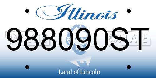 988090ST Illinois License Plate