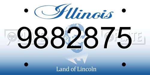 9882875 Illinois License Plate