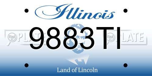 9883TI Illinois License Plate