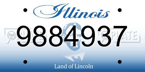 9884937 Illinois License Plate