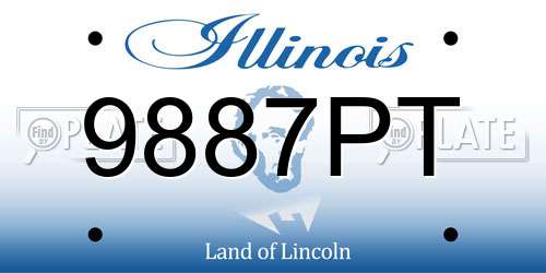 9887PT Illinois License Plate