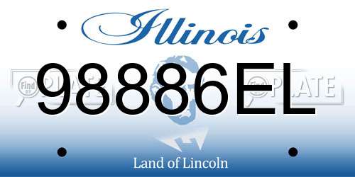 98886EL Illinois License Plate