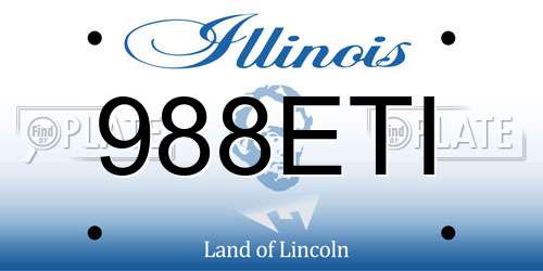 988ETI Illinois License Plate