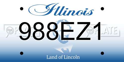 988EZ1 Illinois License Plate