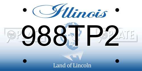 988TP2 Illinois License Plate