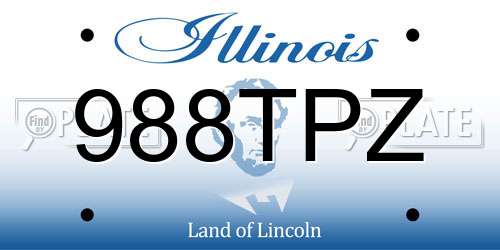 988TPZ Illinois License Plate