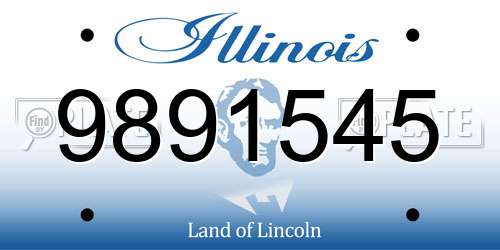 9891545 Illinois License Plate